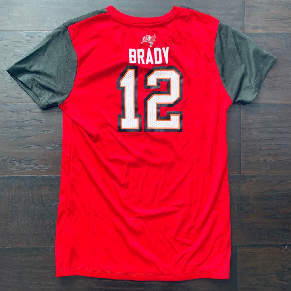 NFL Tampa Bay Bucs Buccaneers Tom Brady Sparkly Jersey Top